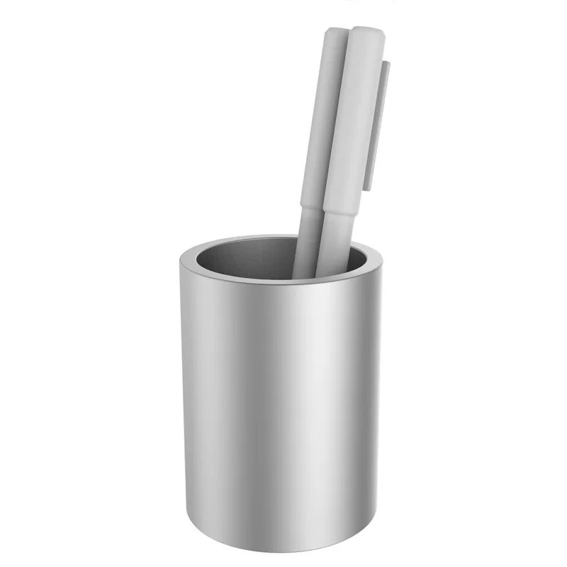 

Металлический держатель для ручек из алюминиевого сплава, простой круглый или квадратный офисный настольный декор, креативный модный для студентов