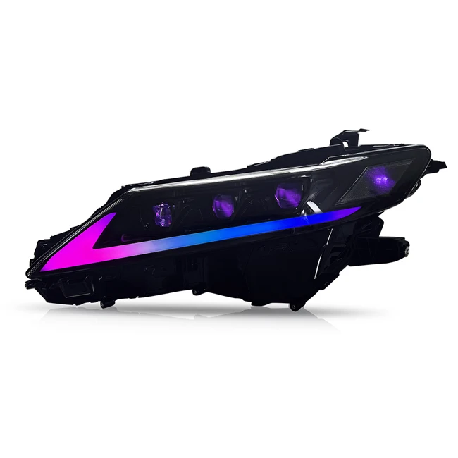 RGB Style Headlight for Toyota Camry 2018 2019 2020 2021 2022 Sedan Head Lamp Devil Eye With Blue Animation Start-up