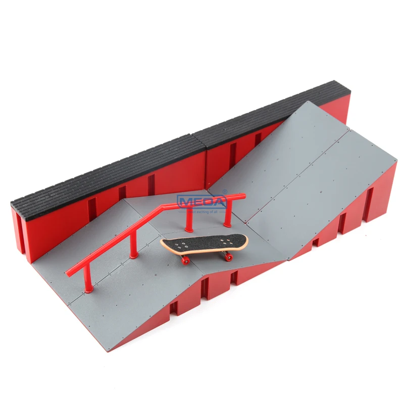 3 In 1 Mini Park Finger Skateboard Scene fai da te figura Skate Platform Stunt Ramp scale combinazione sede giocattoli per la casa al coperto