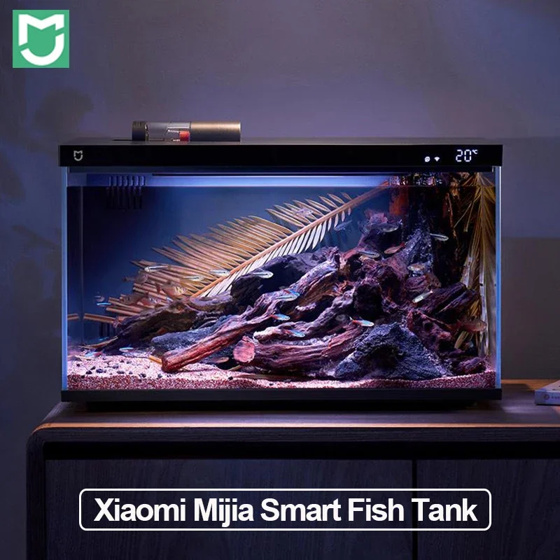 Xiaomi Mijia Smart Fish Tank MYG100 Supports One-Click Drainage And Mi Home APP Remote Controlled Feeding No Assembly Required