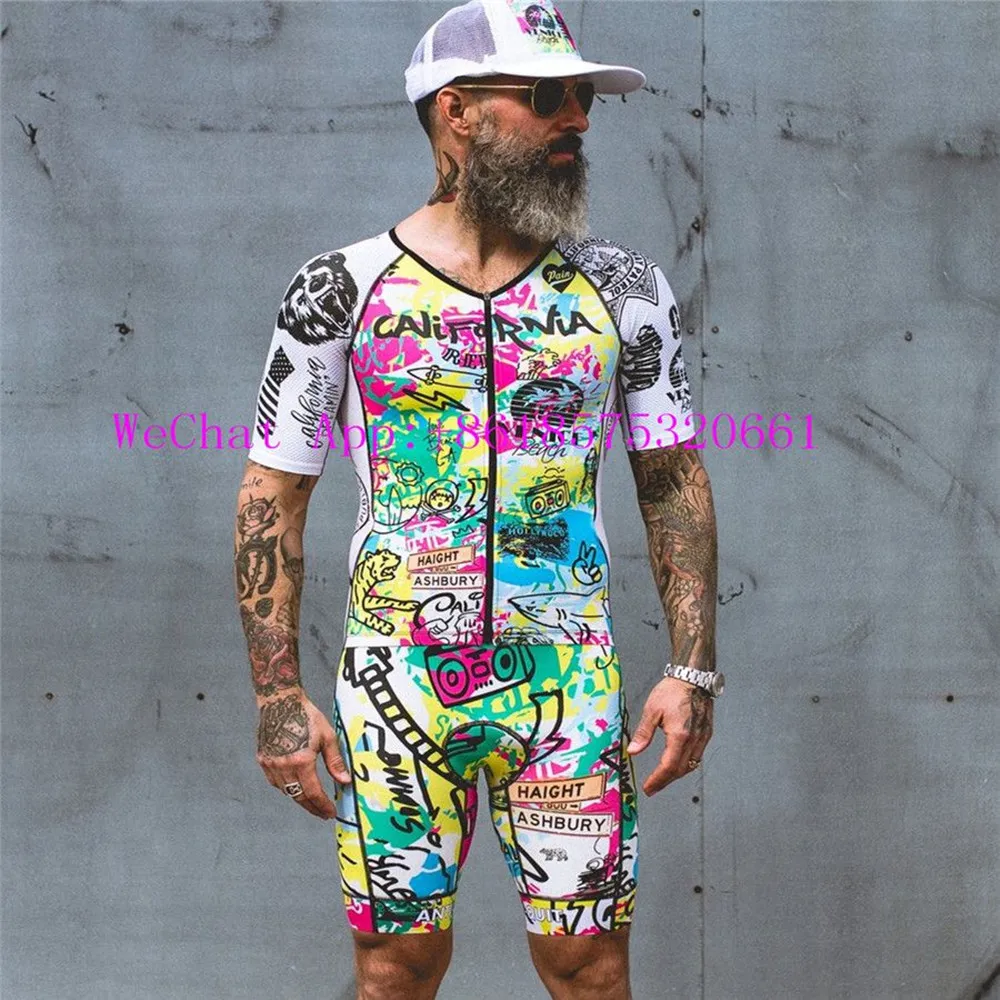 

Love The Pain Men's Cycling Skinsuit Triathlon Speedsuit Trisuit Short Sleeve Speedsuit Maillot Ciclismo Running Clothing 2022