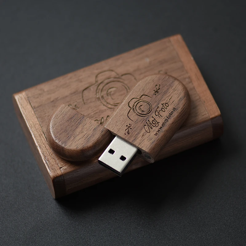 

JASTER Free Customize LOGO wooden + Box Personal LOGO pendrive 4G 8GB 16GB 32GB usb Flash Drive U disk Memory stick wedding Gift