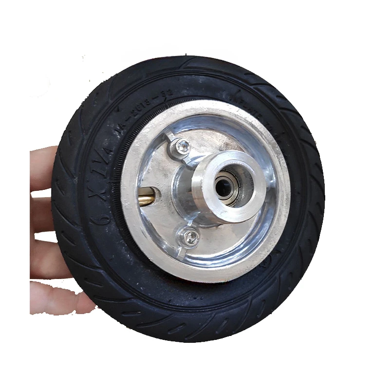 Super 150MM Wheel Aluminium Hub 6x1 1/4 tyre wheel Inner Tube Electric Scooter 6 Inch Pneumatic Tire  scooter belt size