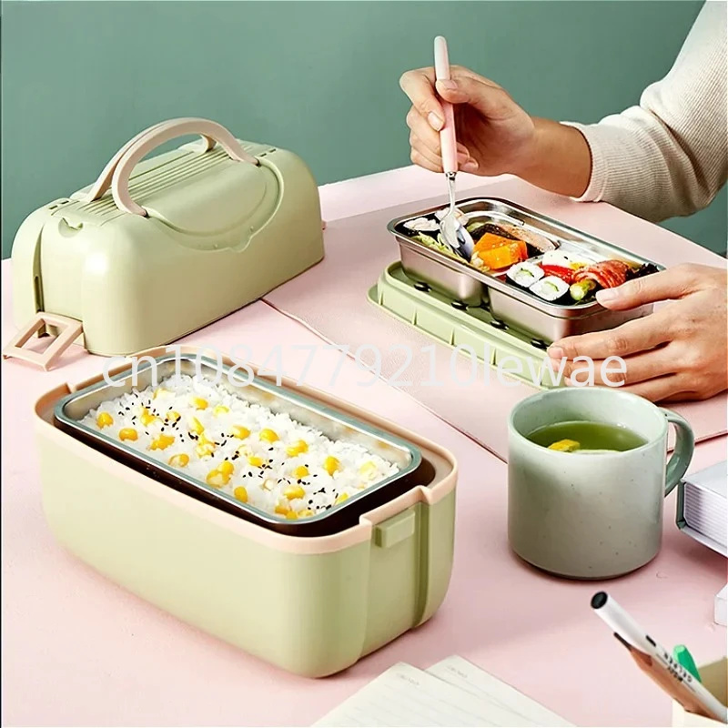 High-End Luxury Rechargeable Heating Multifunctional Double-Layer Rechargeable Insulated Lunch Box Hot Food Artifact