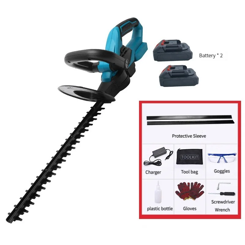 

24V Cordless Grass Hedge Trimmer Electric Pruning Household Lawn Mower Grass Shear Lithium-ion Rechargeable Garden Tool Machine