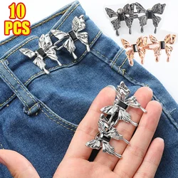 Butterfly Jeans Button Button 10Pcs Adjustable Waist Clip Metal Pins Clothing Accessories Sewing Brooch Tighten Waist Brooches