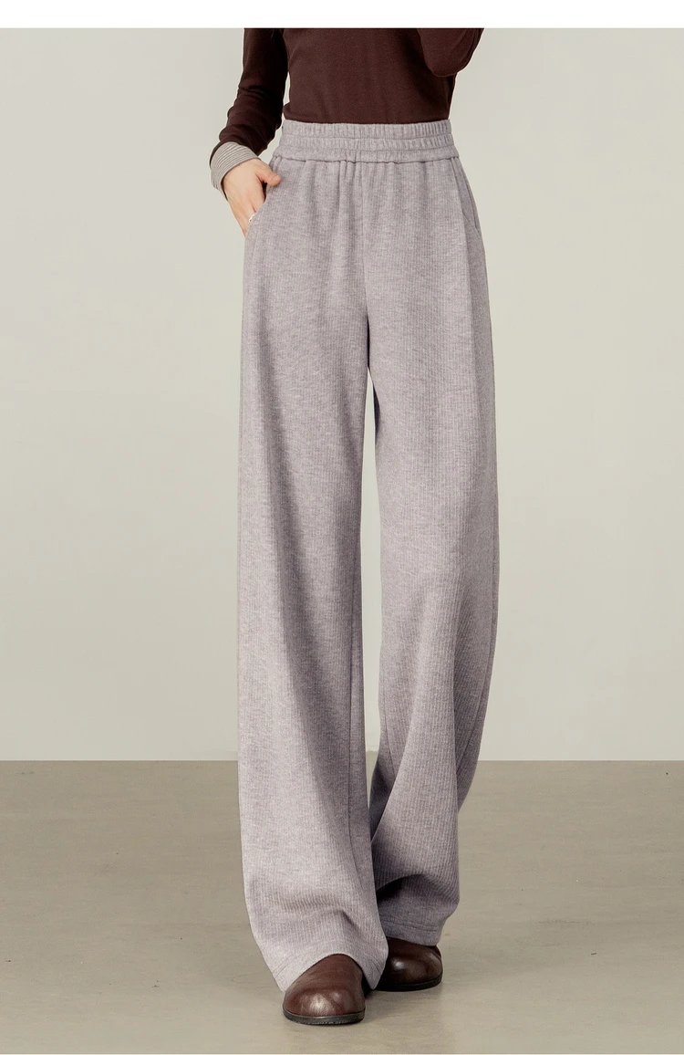 SENTUBILA Damen-Langhose, Strick, dick, gerade geschnitten, lässig, elastisch, hohe Taille, Jogginghose, Damenbekleidung 153K80276 – Detail 19