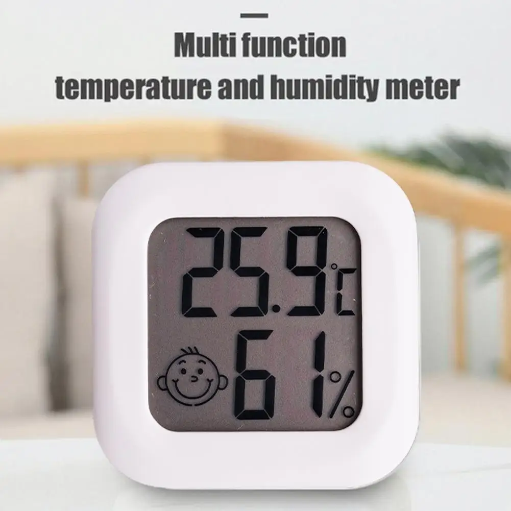 LCD Electronic Digital Thermometer Hygrometer Indoor Gauge Sensor Household Humidity Meter Mini White Temperature Z2T1