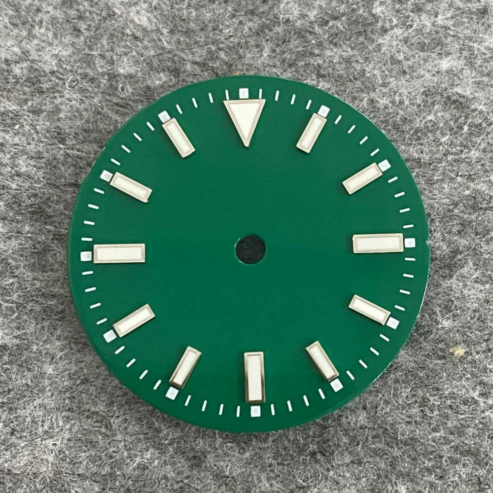 29mm Watch Dial with Green Luminous Colourful Watch Faces for NH35/ ETA 2836/ Japan 8215/ Mingzhu 2813 Movement