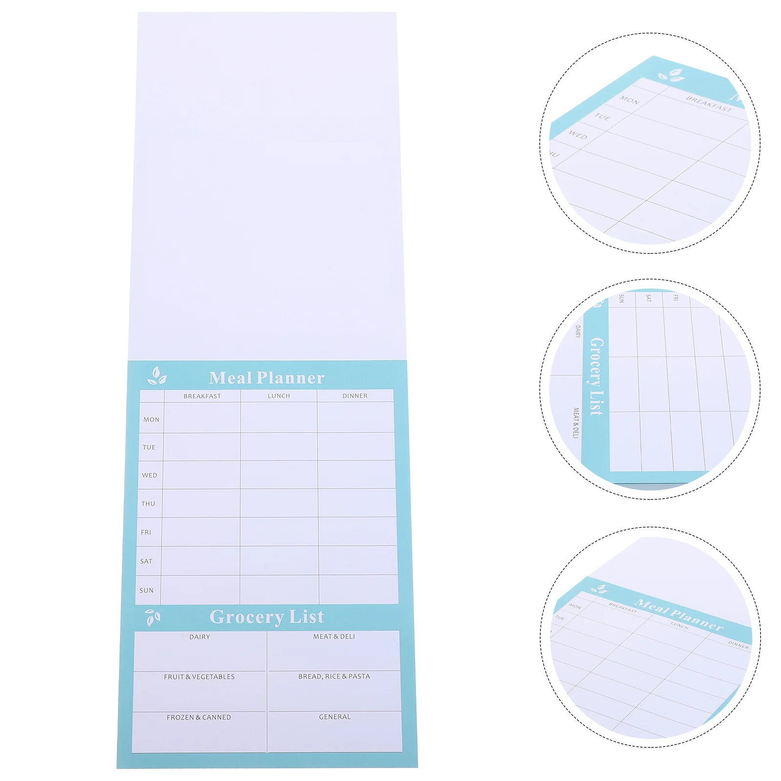 Tearable Weekly Diet Notebook for Home Food List Menu Planner Household Calendar Menu Notebook for Kitchen Weekly Calendar