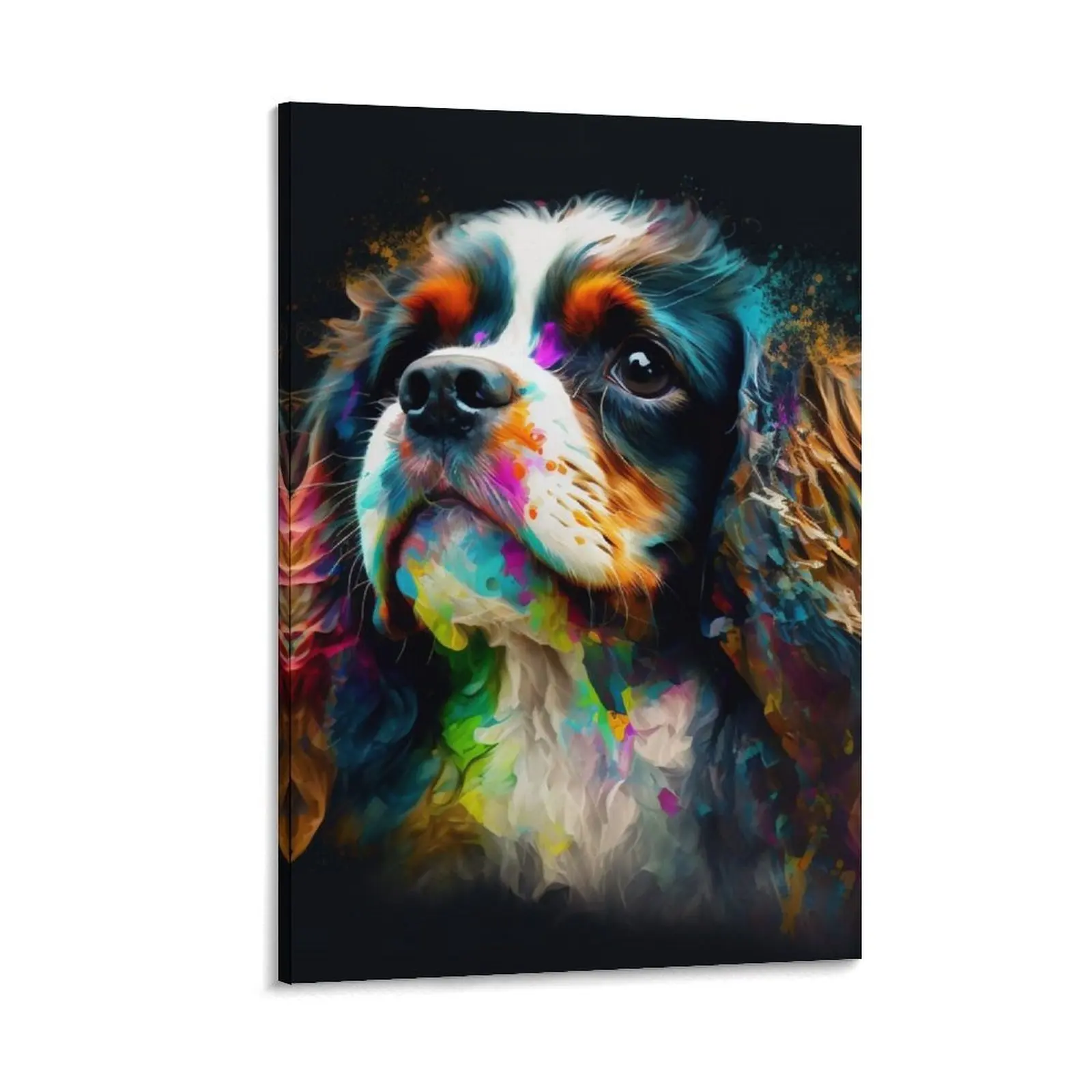 

Cavalier King Charles Spaniel Synesthetic Splash Artwork Canvas Painting house decorations wall decoration painting