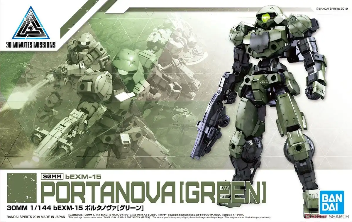 

BANDAI ANIME 1/144 30 MINUTES MISSIONS 30 мм bEXM-15 Porta Nova GREEN в сборе пластиковая модель комплект экшн-игрушки фигурки подарок