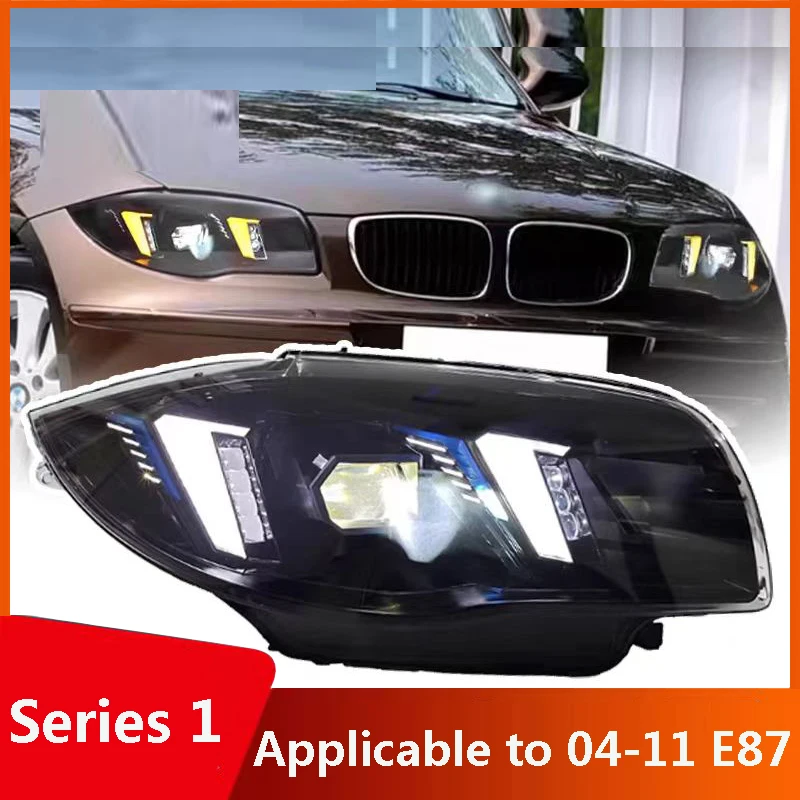 

Подходит для фар BMW 1 серии E87 2004-2011 годов выпуска, модифицированных с двухцветными светодиодными дневными ходовыми огнями и линзовыми лампами.