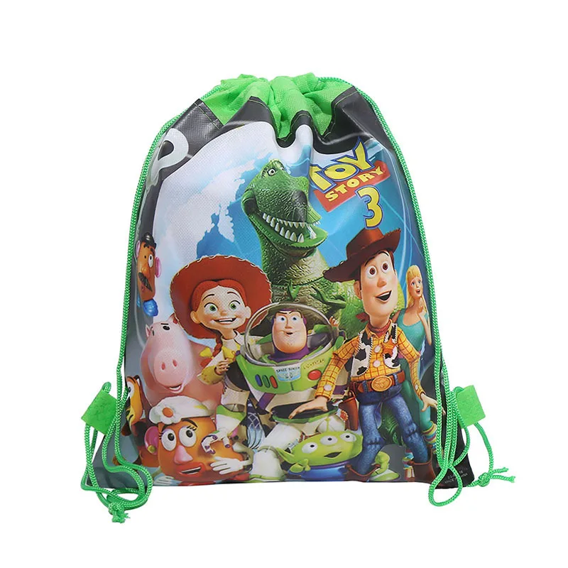 Disney Toy Story Drawstring Bag Travel Storage Package Non-woven Fabrics Drawstring School Backpack Children Birthday Party Gift