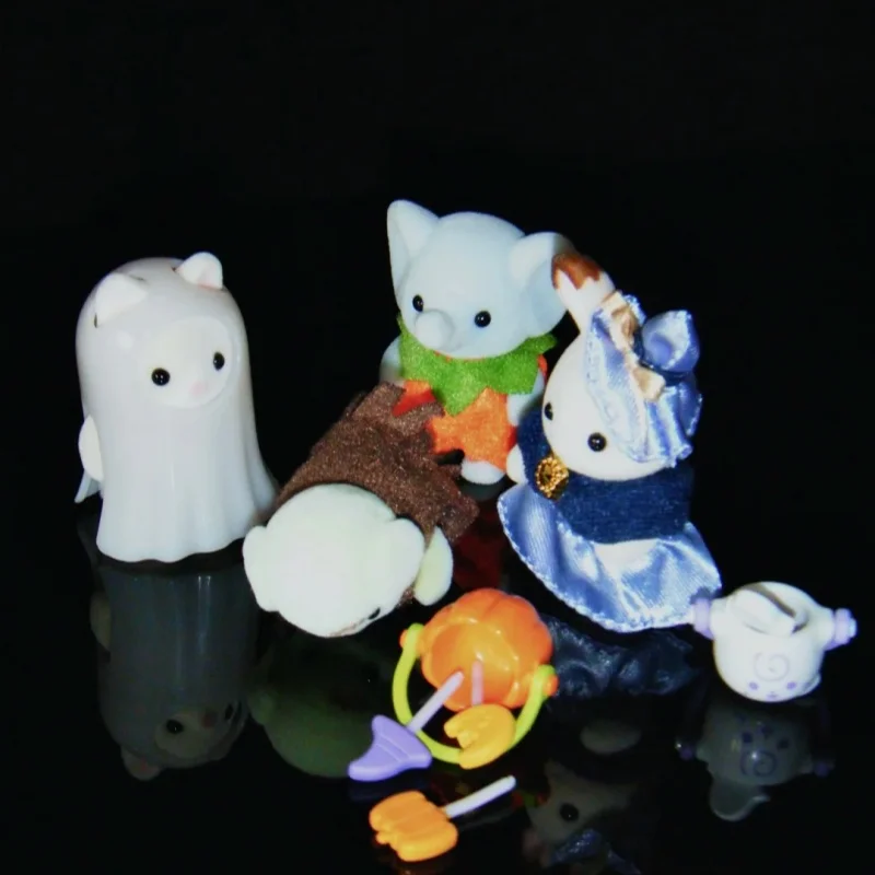 Sylvanian Families Baby Halloween Anime Toy Play House Family Toy Ghost Disguised As Pumpkin Children Easter Gift Birthday Gifts