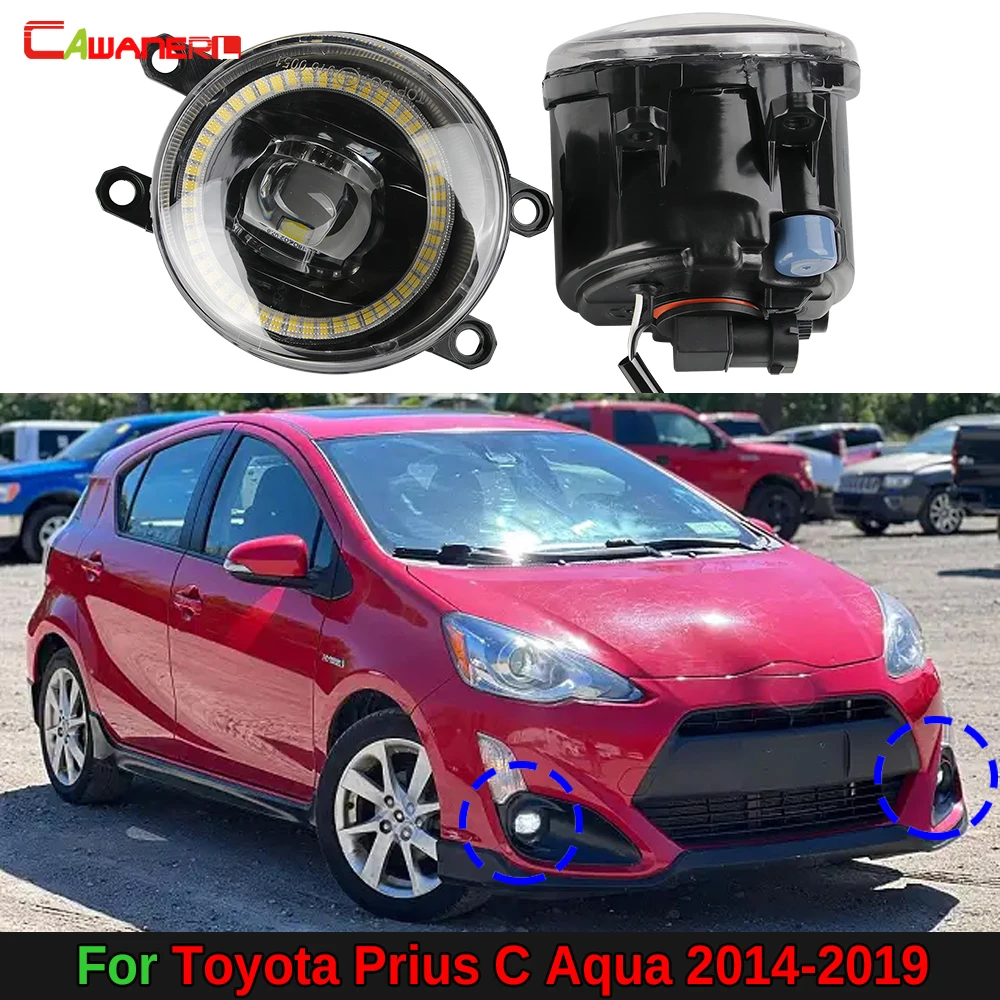 2 Piezas de Luces LED Canbus de 30W para Auto, Ojos de Ángel, Luces Diurnas DRL H11 para Toyota Prius C Aqua 2014 2015 2016 2017 2018 2019