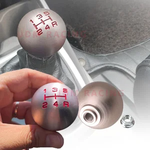 Aluminum Shift Gear Knob to Honda, Matte Ball Shape, 5 or 6 Speed, Fit for Civic, City, FD2, FN2, EP3, Type R, DC2, DC5, M10 x 1.5 8 Main Sales Civic Exchange Handle - №1