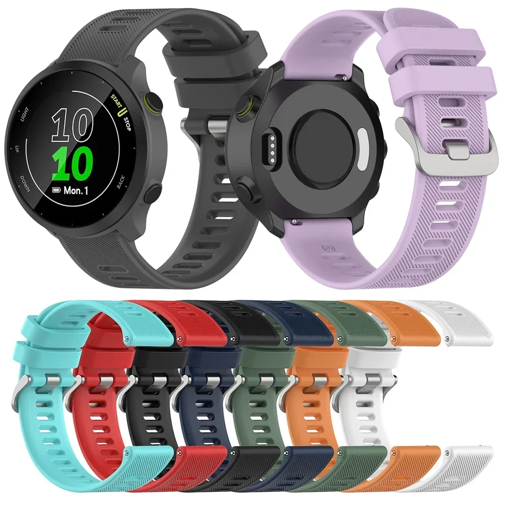 20mm Sport Straps for Garmin Forerunner 158 645/245 venu sq Vivomove 3 vivoMove Luxe Silicone Wristband For galaxy watch 4 5 6