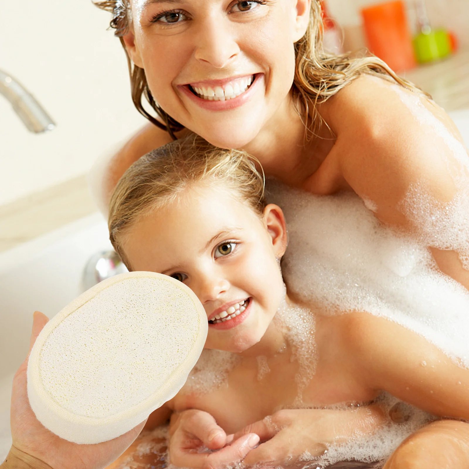 

3Pcs Portable Natural Loofah Bath Towels Durable Exfoliating Back Scrubbers Deep Cleaning Skin Promotes Blood Circulation Beige