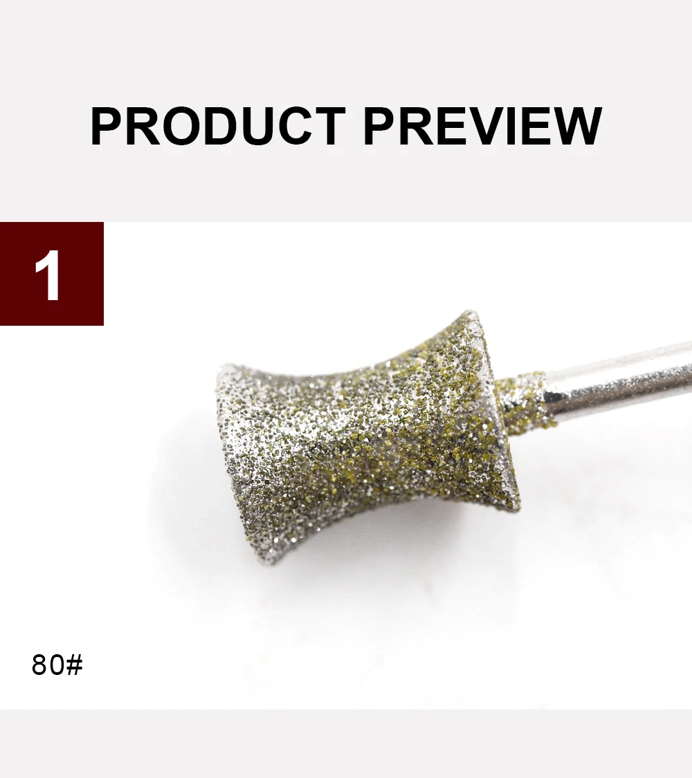 Diamant-Schleifstift 3mm Schaft 80 # Schleifkorn für Hartmetall- und Wolframkarbid-Werkzeugmeißel – Detail 4