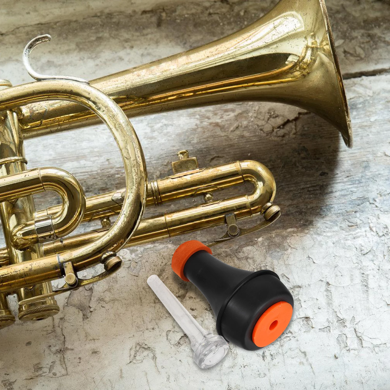 

1 Set Abs Trumpet Mute Kit Volume Reduction Noise Reducer Transparent Mouthpiece Brass Instruments Practice