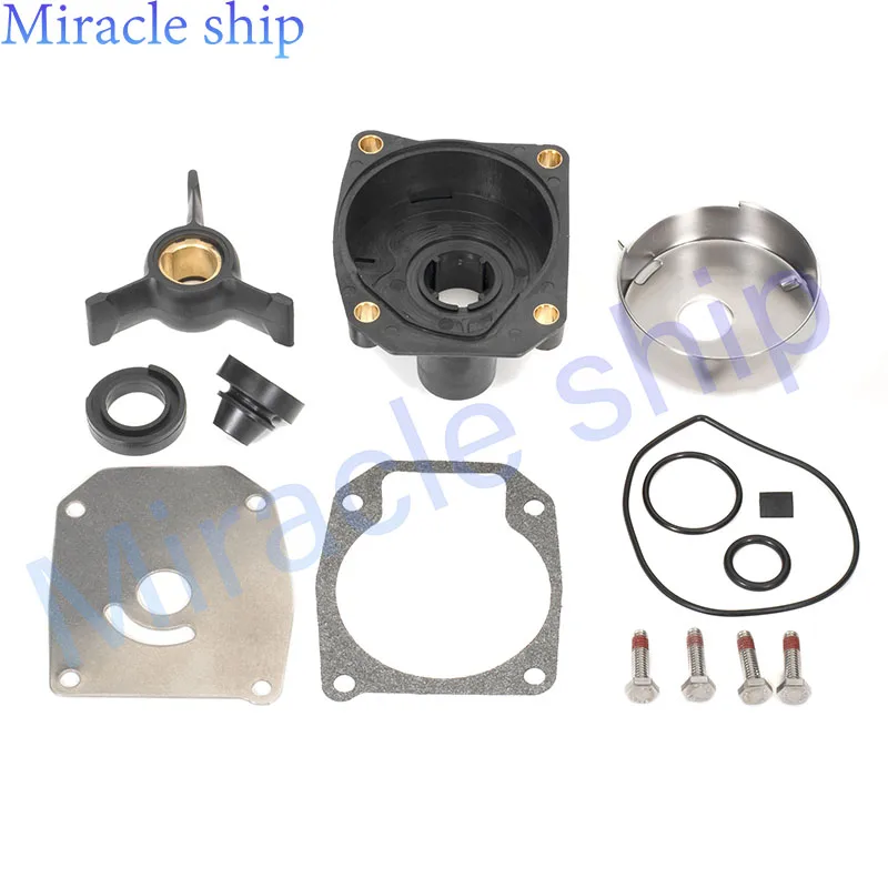 

438592 Water Pump Repair Kit Impeller with Housing For Johnson Evinrude Outboard 28 35 40 48 50 HP 433548 433548 433549 0777805