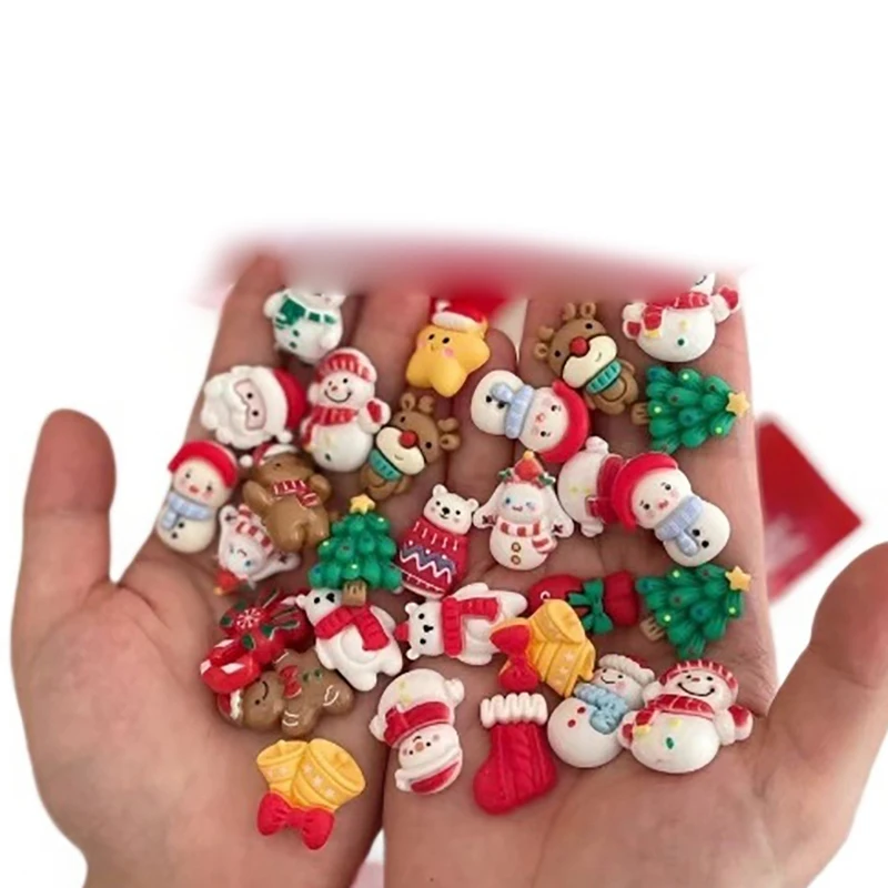 10 Stück Harz Weihnachtspuppe Blind Bag Weihnachten Elch Weihnachtsmann Geschenk Belohnungen für Kindergartenkinder