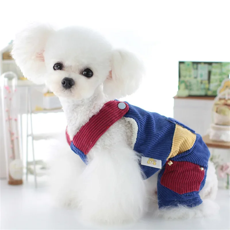 Four Leg Warm Jumpsuit Winter Puppy Clothes Yorkie Chihuahua Bichon Pomeranian Poodle Shih Tzu Maltese Dog Costume Pet Clothing