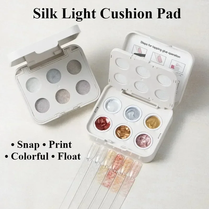 6 Farben Cushion Gradient Painting Gel Pink Ombre Nail Patting Gel UV/LED Blush Blooming Aura Maniküre Gel Nagellack Werkzeuge – Detail 12