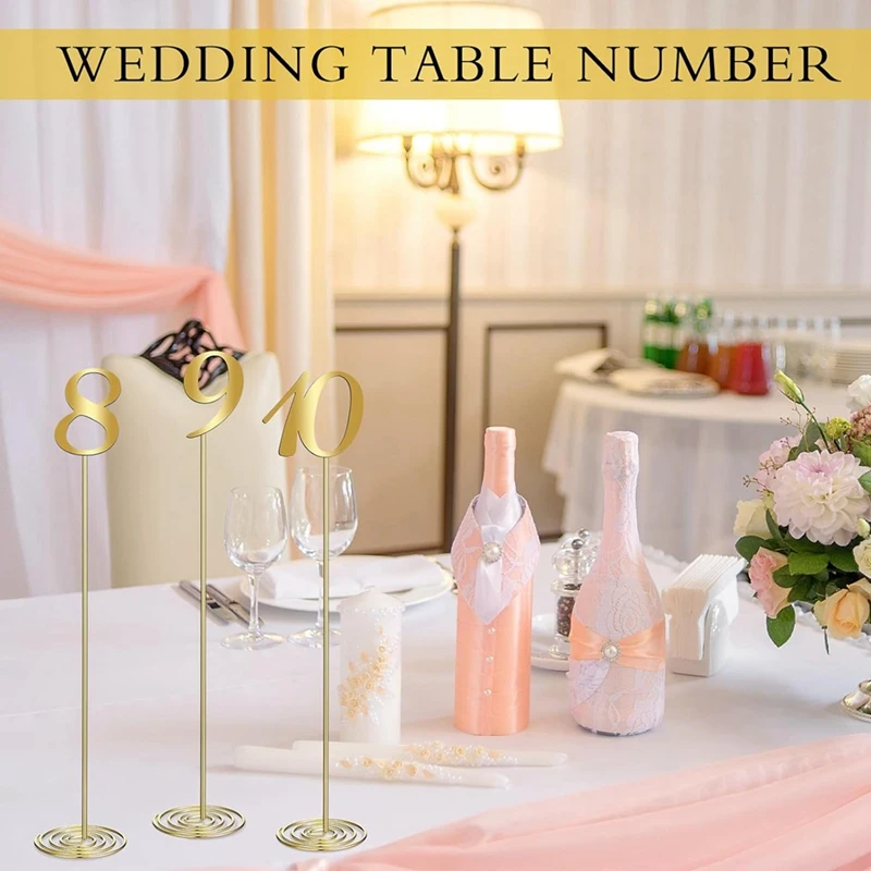 number plate20 Pcs Metal Table Numbers 1-20 Table Numbers for Wedding Reception 12 Inch Table Number with Sturdy Holder Base