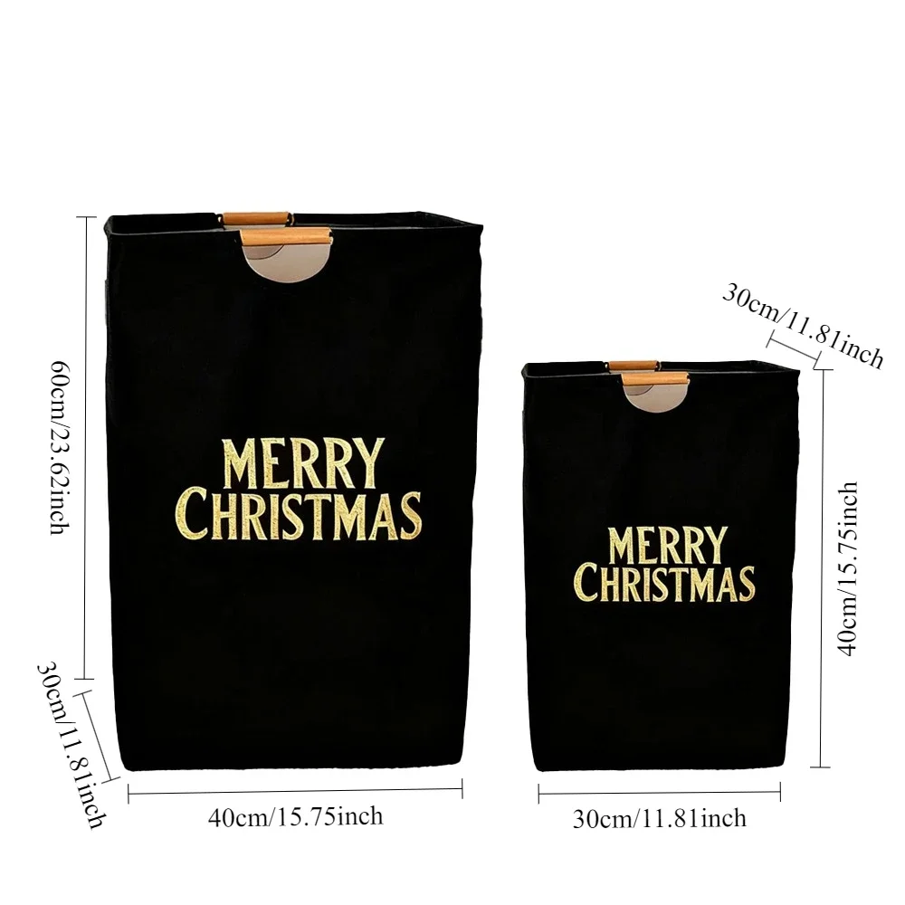 2026 جديد عيد الميلاد سلة الغسيل مقاوم للماء القطن الملابس القذرة سلال المنظم طوي أشتات حقيبة التخزين لعبة المنظم