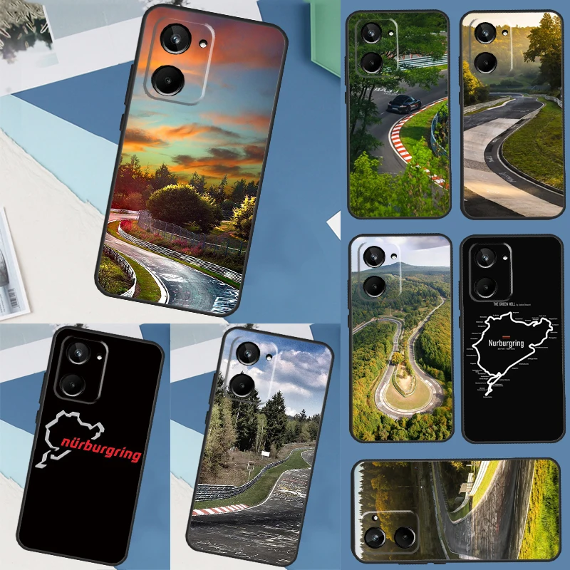 Green Hell Nurburgring For Realme C55 C35 C33 C31 C30 C25 C21Y C15 C11 8 9 10 11 Pro Plus GT Neo 5 3 2 2T 3T Case