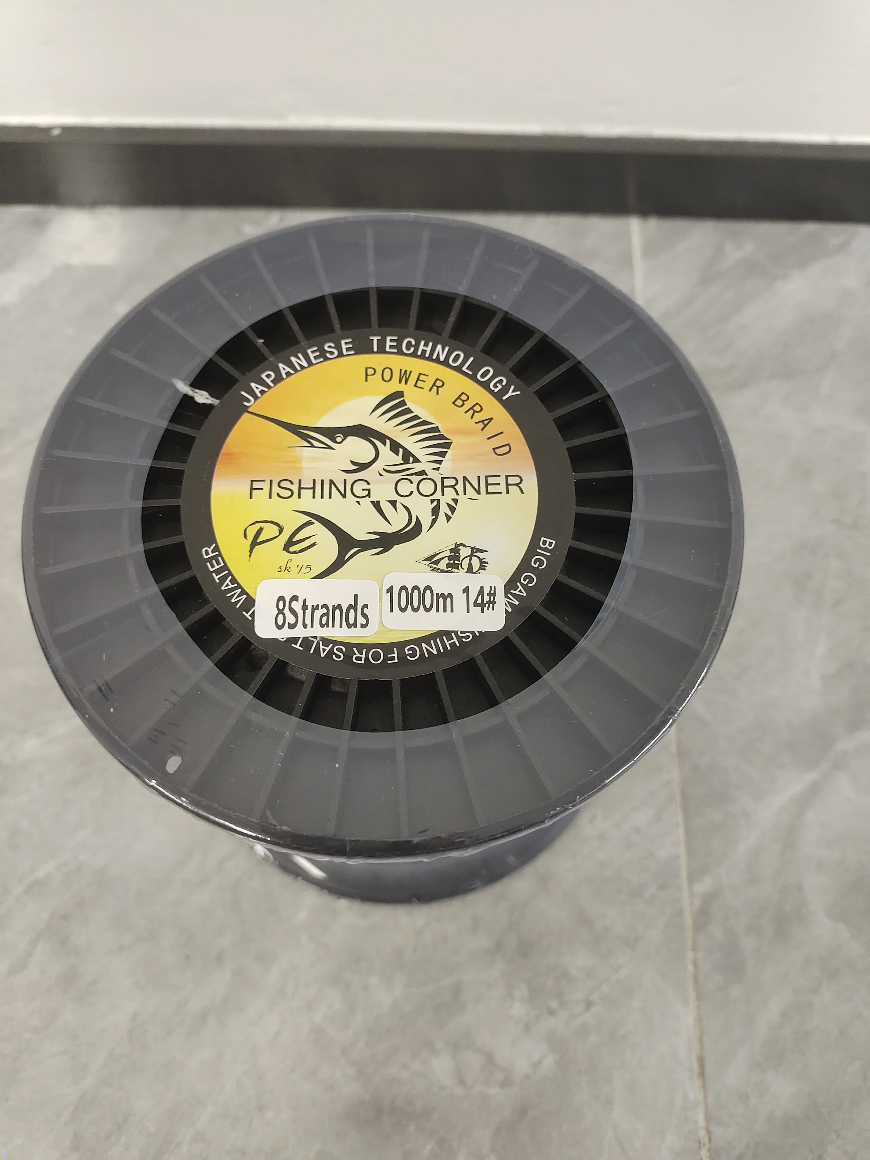 Enlace exclusivo: 1 unidad de 8 hebras, 1000 m, negro, talla 14 # Línea de pesca para José Luis Lopez Aguado