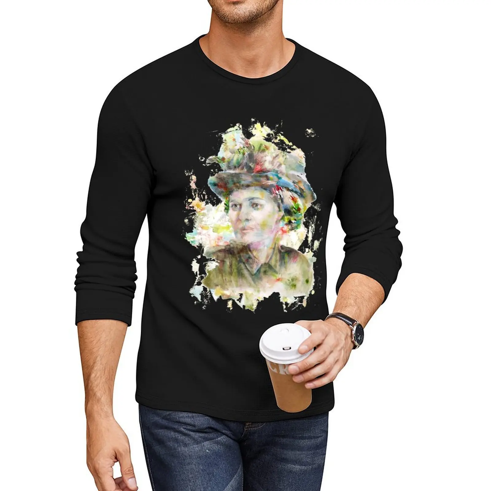 

Countess Constance Markievicz Portrait Long T-Shirt anime clothes oversized t shirt t shirt men