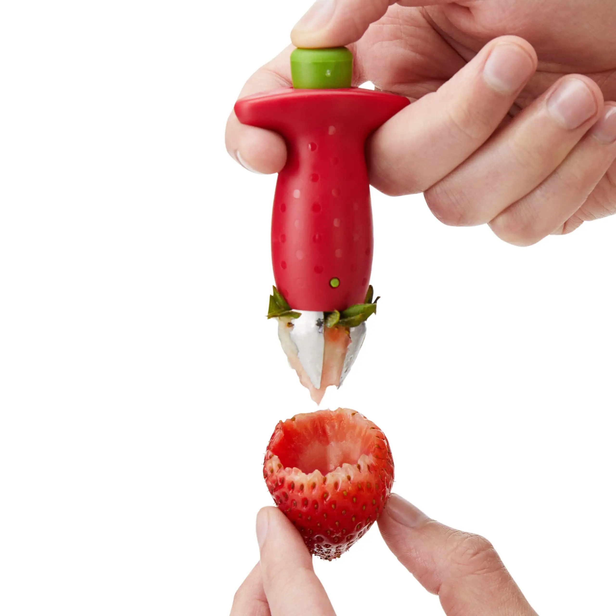 Stem Gem Strawberry Huller, strumento per carotaggio a stelo di pomodoro, strumenti per gambi per raccoglitori di frutta, utensili e gadget da cucina con lama in acciaio inossidabile