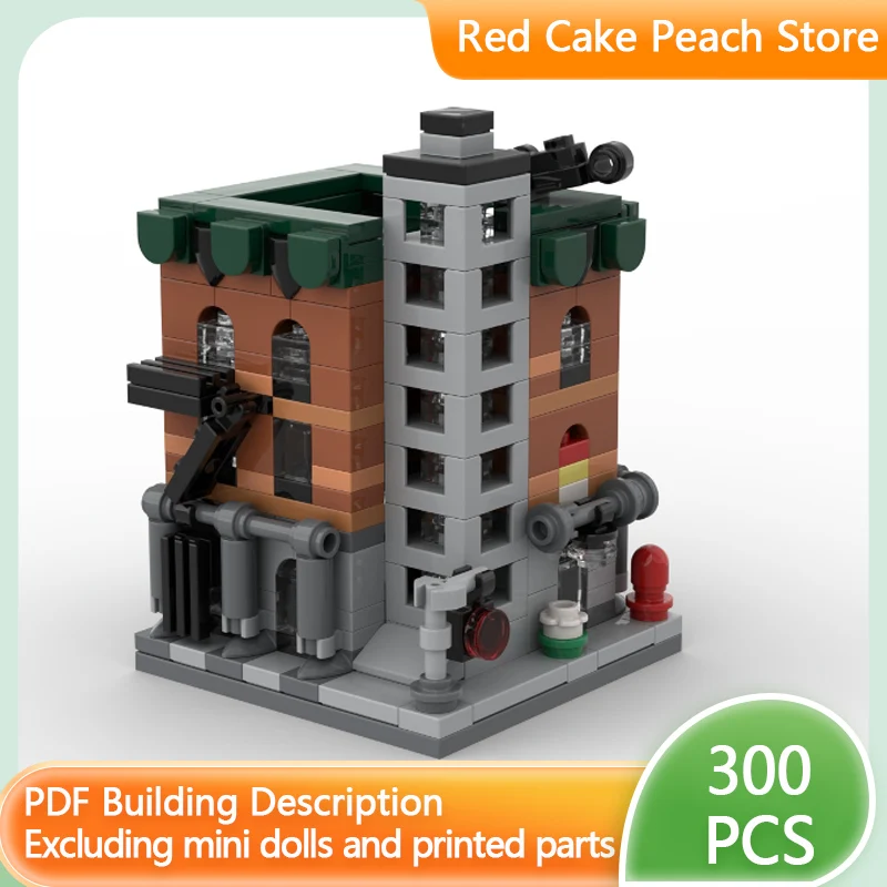 Model Ulicy Miejskiej MOC Klocki Konstrukcyjne Mała Fabryka Artystyczna Modułowa Technologia Prezent dla Dzieci Zabawki do Składania Zestaw