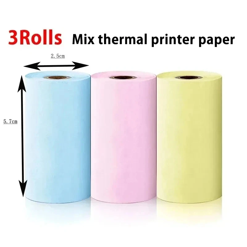 

57*25MM Colour Thermal Paper Mini Printer Papers For Wireless Bluetooth Photo Inkless Printing Paper