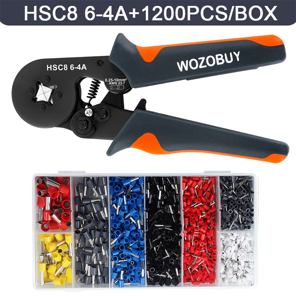 Rohr Terminal Crimpen Zange HSC8 6-4/6-6 Crimper Draht Mini Ferrule Crimper Werkzeuge Haushalt Elektrische Kit Mit box Draht Tipps