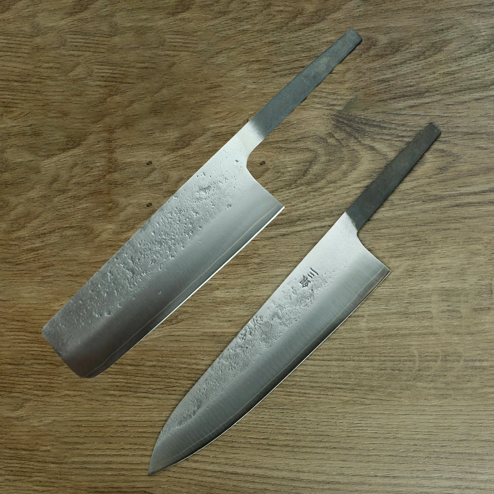 Edelstahl Silberstahl Nr. 3-Klingen-Messer ohne Griff: Kochmesser, Fleischmesser, Gemüsemesser, Gyuto, Petty, Nakiri – Westliches Küchenmesser