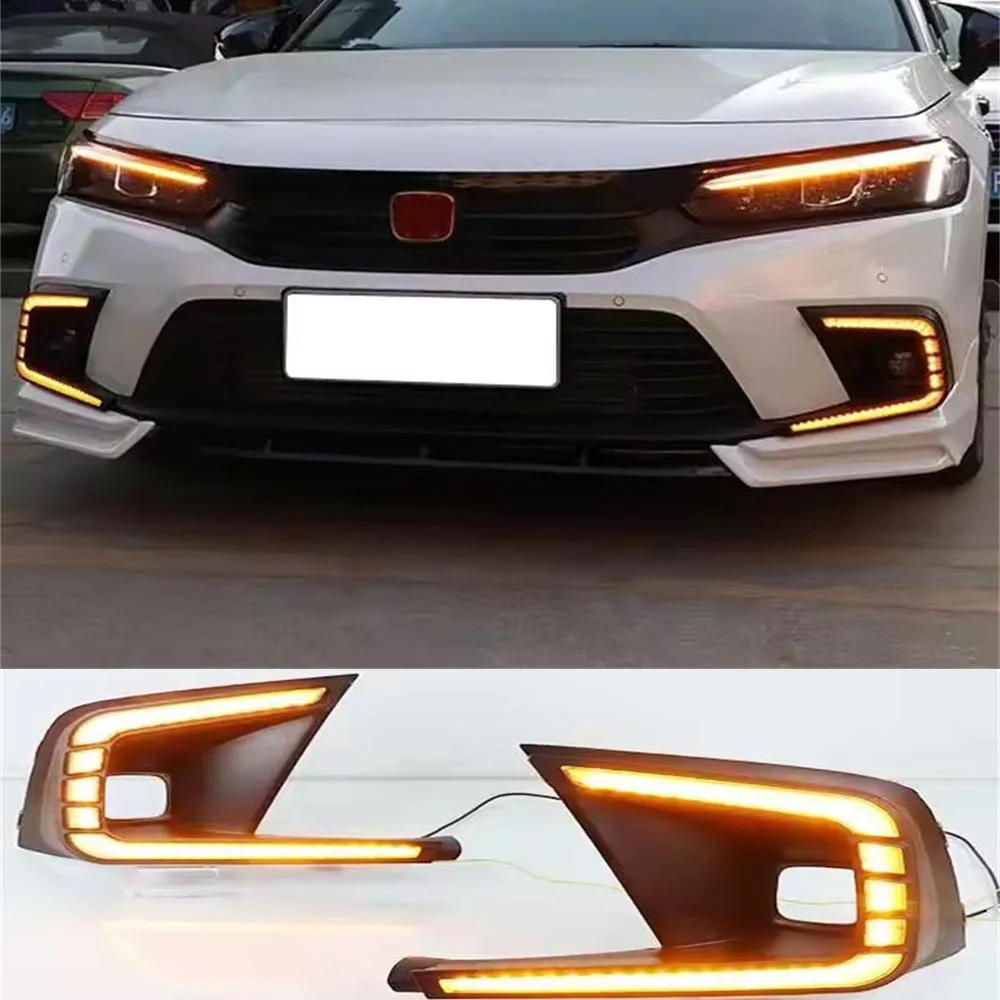 Led Drl Daytime Running Light For Honda Civic 2021 2022 Fog Lamp Drl Daylight