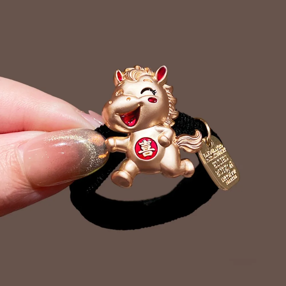 

Red Rope New Year Red Hair Rope 2026 Zodiac Year Horse Year Hair Ring Hair Accessories Ponytail Holder Horse Year Rubber Band