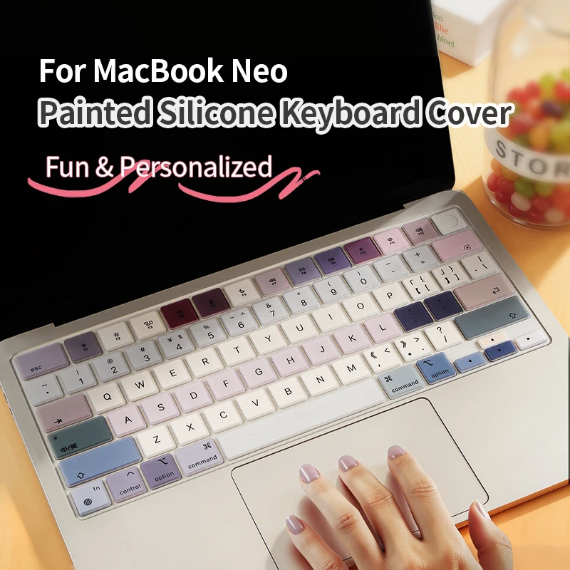 

American Edition Laptop Keyboard Cover Film Silicone Color Fit MacBook neo 13 inch 2026 Pro 14/16 Chip and Air 15/13.6 inches