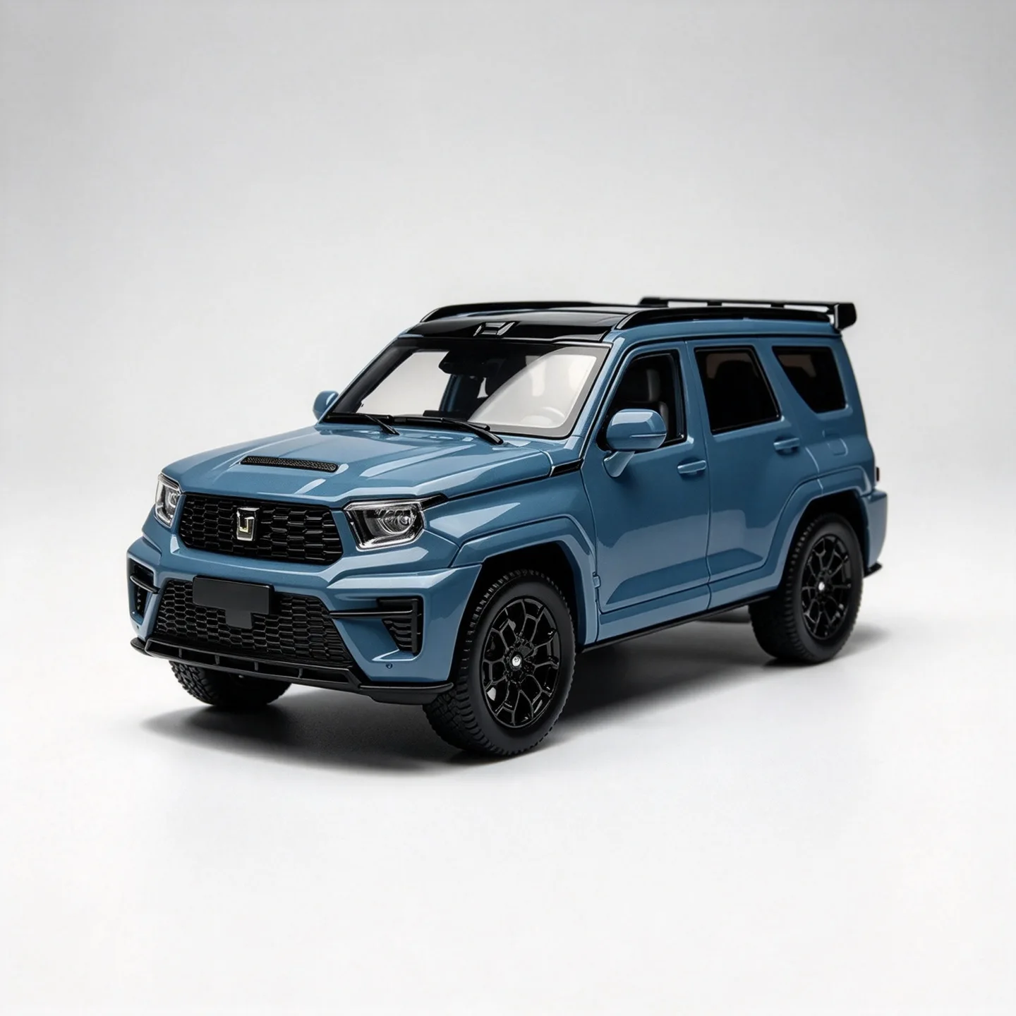 Tank 700 Desktop Decoration,GWM Die-cast Alloy Micromodel，Hi4-T SUV Metal Car Model,Adult Gift,Blue,1:18