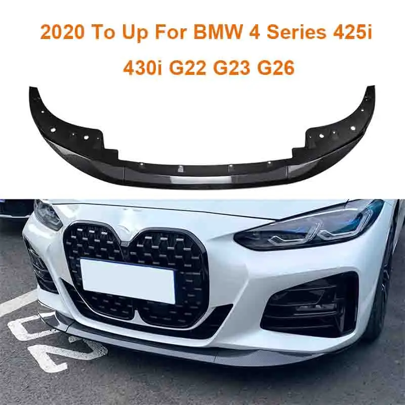 

2020+ For BMW 4 Series 425i 430i G22 G23 G26 M Sport Front under Bumper Lip Body Kit Spoiler Splitter Deflector Lips Cover Guard