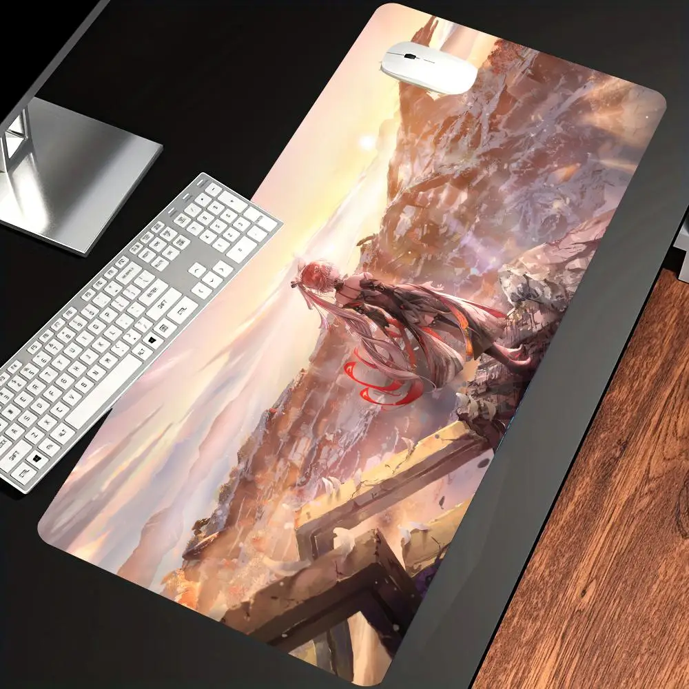 

HYBXAXC Wuthering Waves Pc Gamer Large Mouse Pad PC Accessories Kawaii Changli Beautiful RGB Gaming Mouse Pad Protector Mousepad