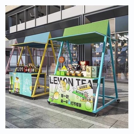 R*-Galvanized Iron Stainless Steel Farmers Market Stall for Promotion Ice Cream Street Food