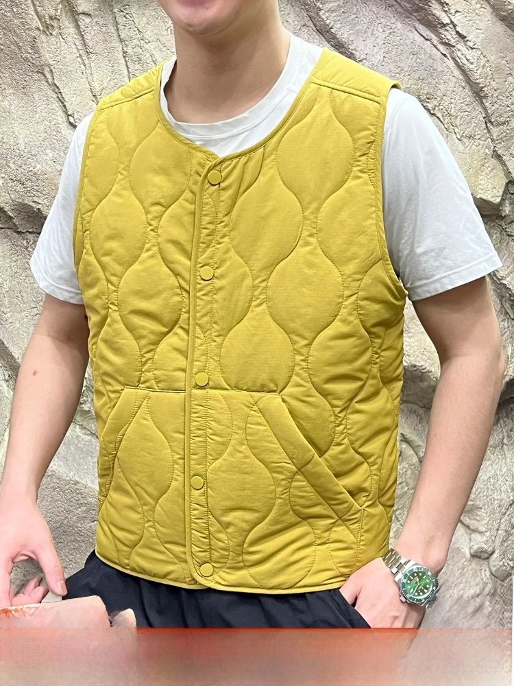 

Lightweight Gourd-aped Sewn Cotton Windproof Waterproof Men's Women's Vest Trendy Autumn Winter Jaet Stand Fit round Ne