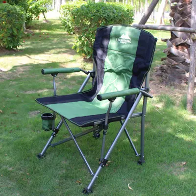 Ultra Light Portable Folding Camping Chair with Back Support Heavy Duty Reclining Beach Chair Outdoor Fishing Lawn Recliner