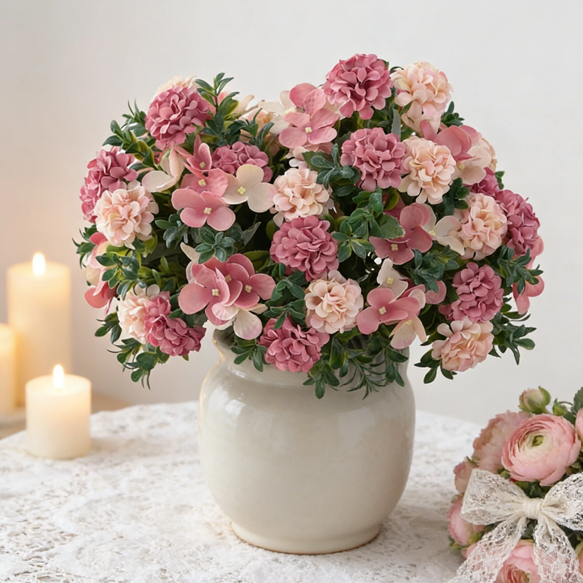 Künstliche Hortensien-Blumen für Brautsträuße, Festliche Kränze, Scrapbooking, Vasen, Heimdekoration, Hochzeitsdeko und Geschenke - Bestseller