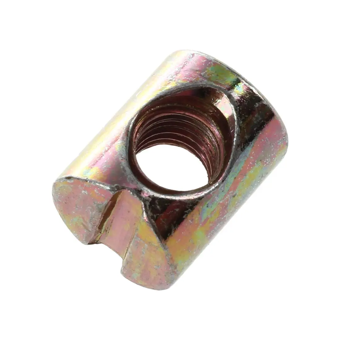 クロスdowelスロット付き家具ナット、m6バレルボルト、ベッドベビーベッドチェア、10個